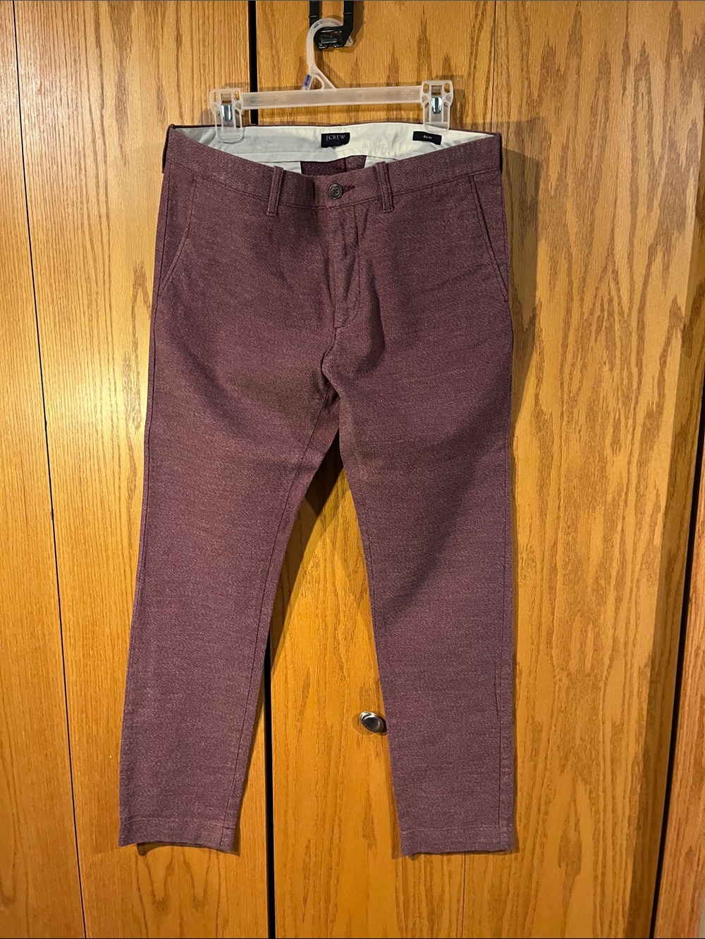 J. Crew Men’s Burgundy Chinos - Slim Taper